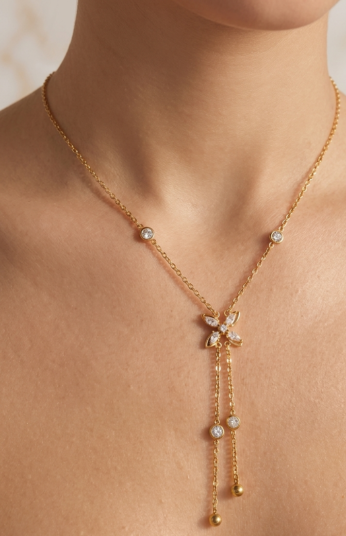 Collier Orchidée d'Or