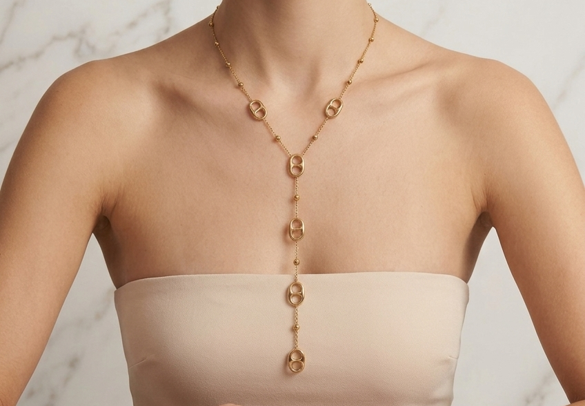 Long necklace with pendant